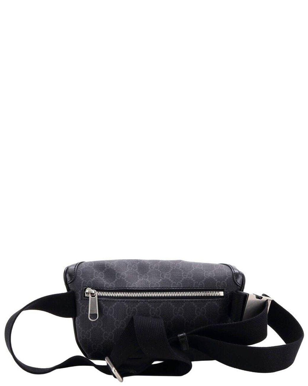 Gucci White Gg Coated Canvas Interlocking G Patch Belt Bag Large (Authentic Pre-Loved)