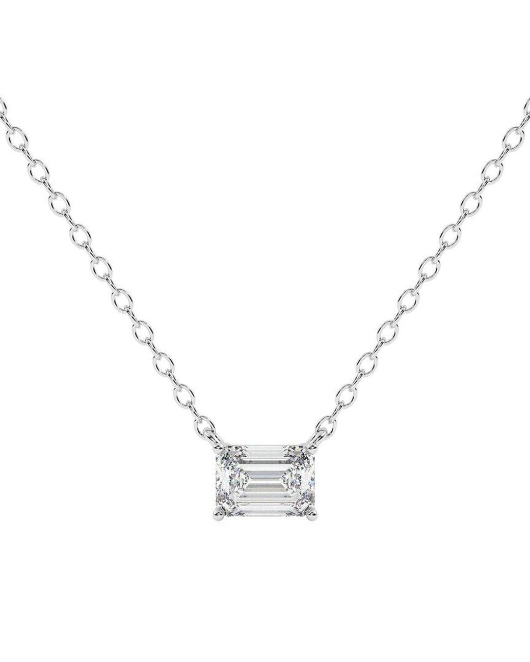 Lab Grown Diamonds Metallic 14K 0.50 Ct. Tw. Lab-Grown Diamond Necklace