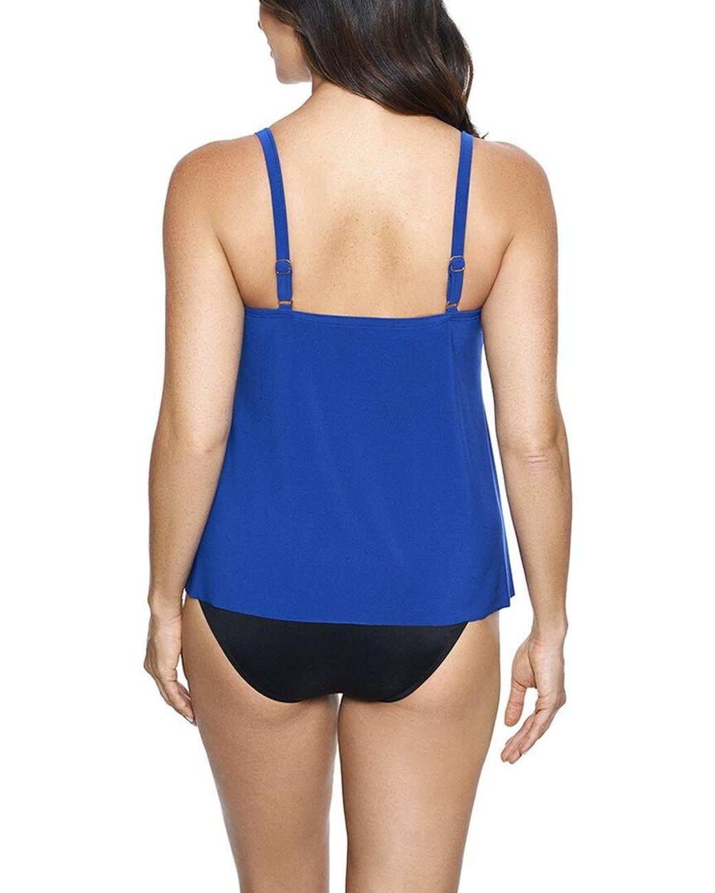 Miraclesuit Blue Razzle Dazzle Zing Tankini Top Tankini