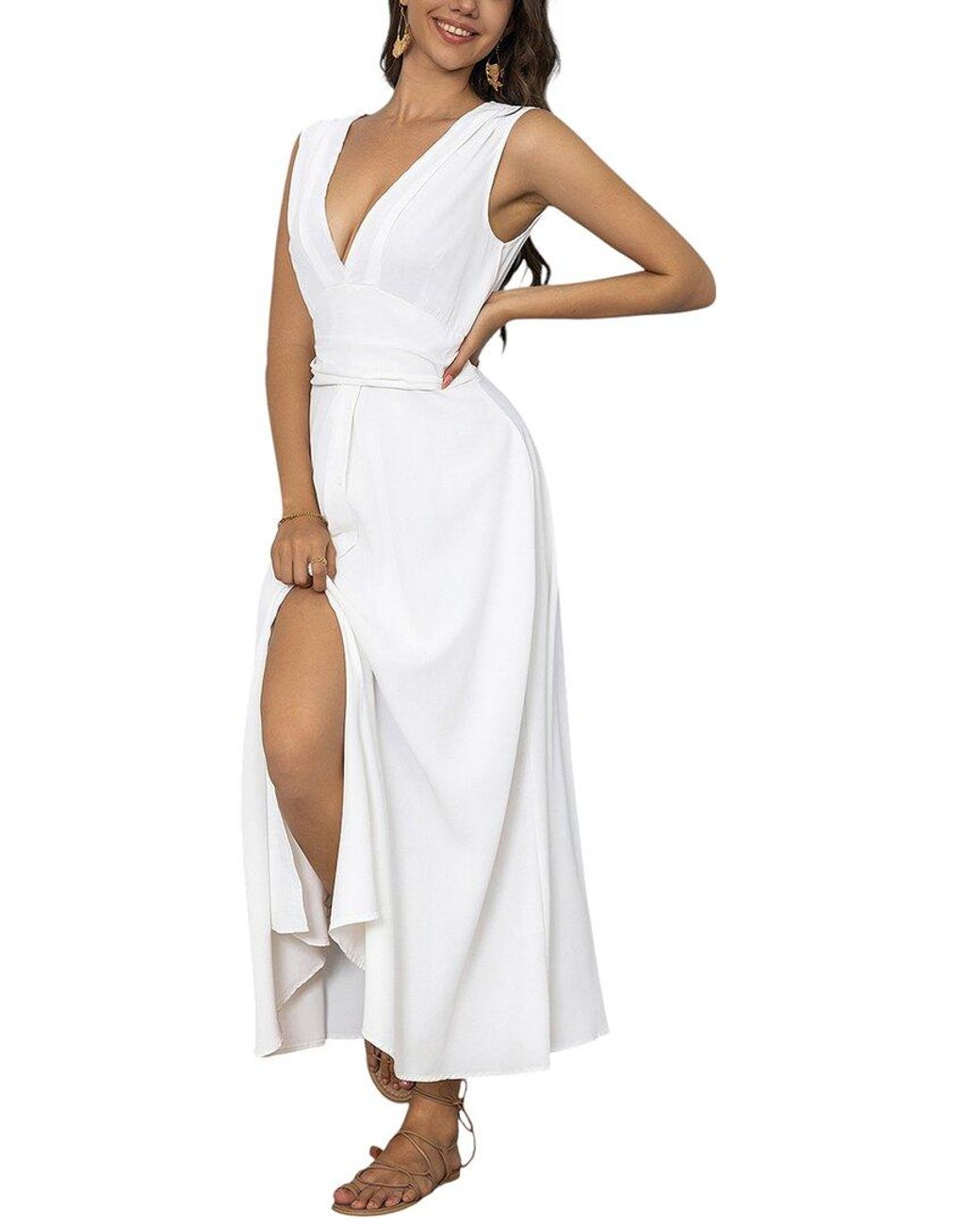 Vincent White Midi Dress
