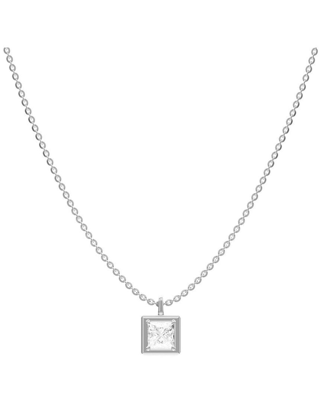 Lab Grown Diamonds Metallic 14K 1.50 Ct. Tw. Lab-Grown Diamond Necklace
