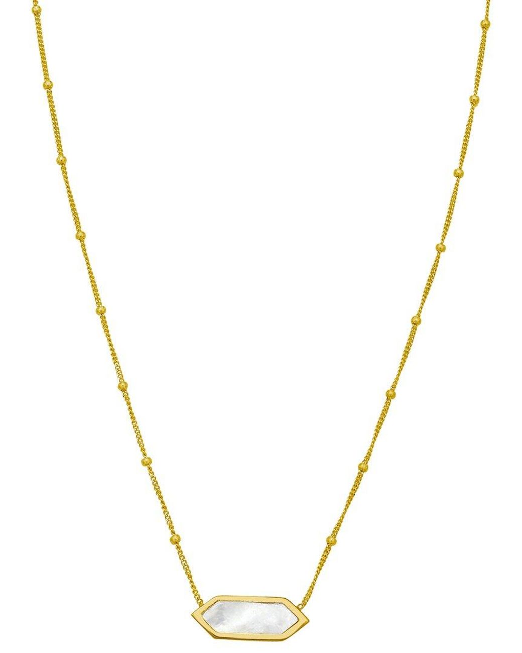 Italian Gold Metallic 14K Pearl Necklace