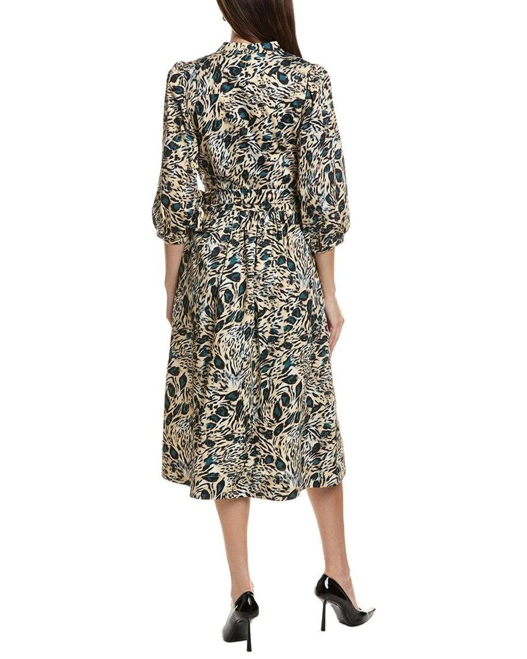 tyler boe Multicolor Karla Cheetah Wrap Dress
