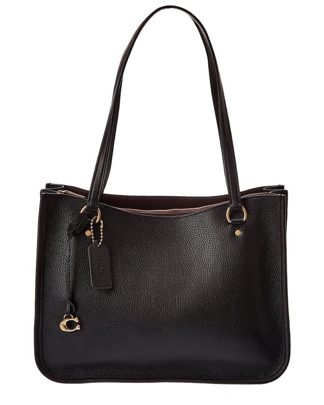 COACH Tyler Leather Carryall Tote in Black Lyst
