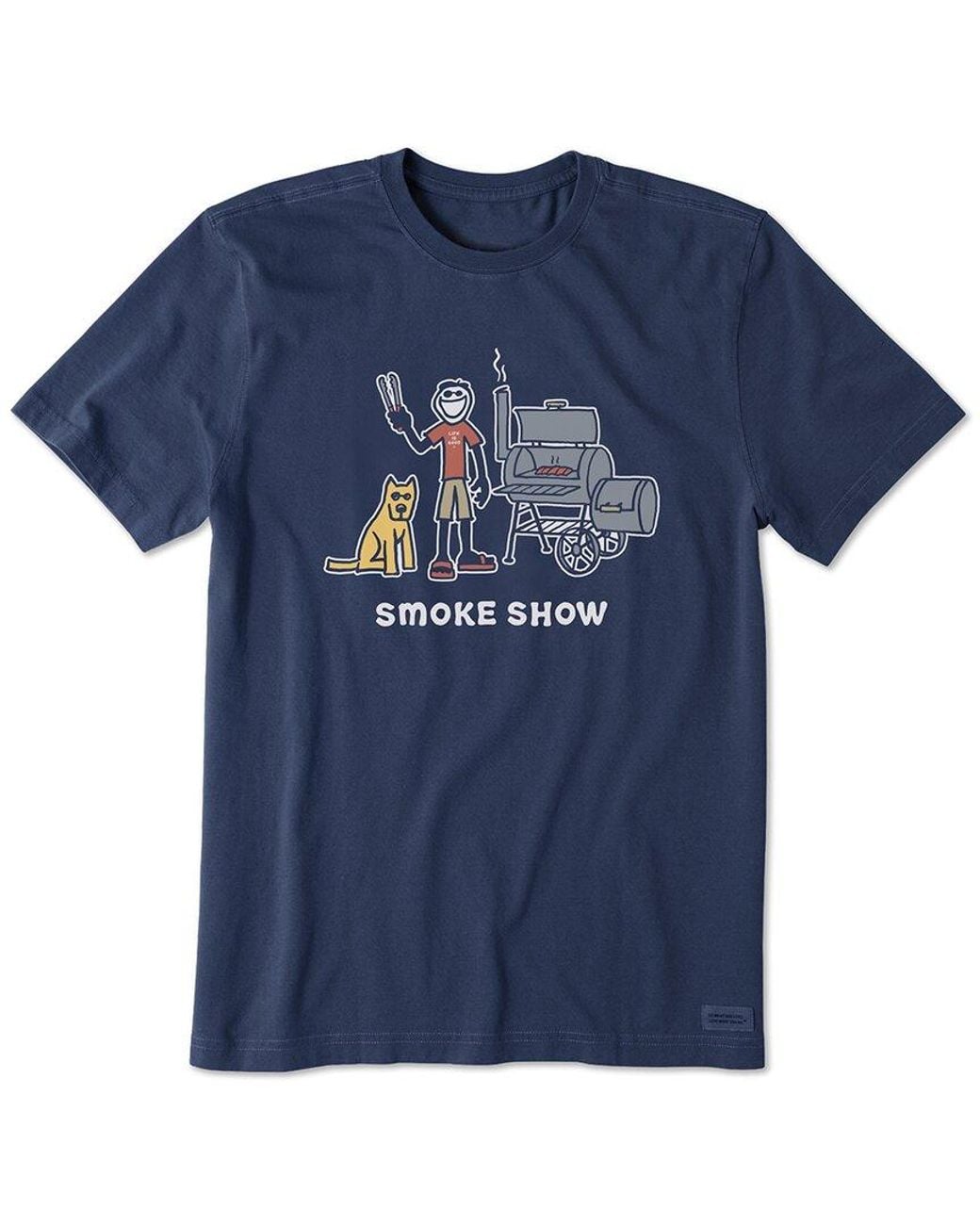 Life Is Good. Blue Crusher T-Shirt for men