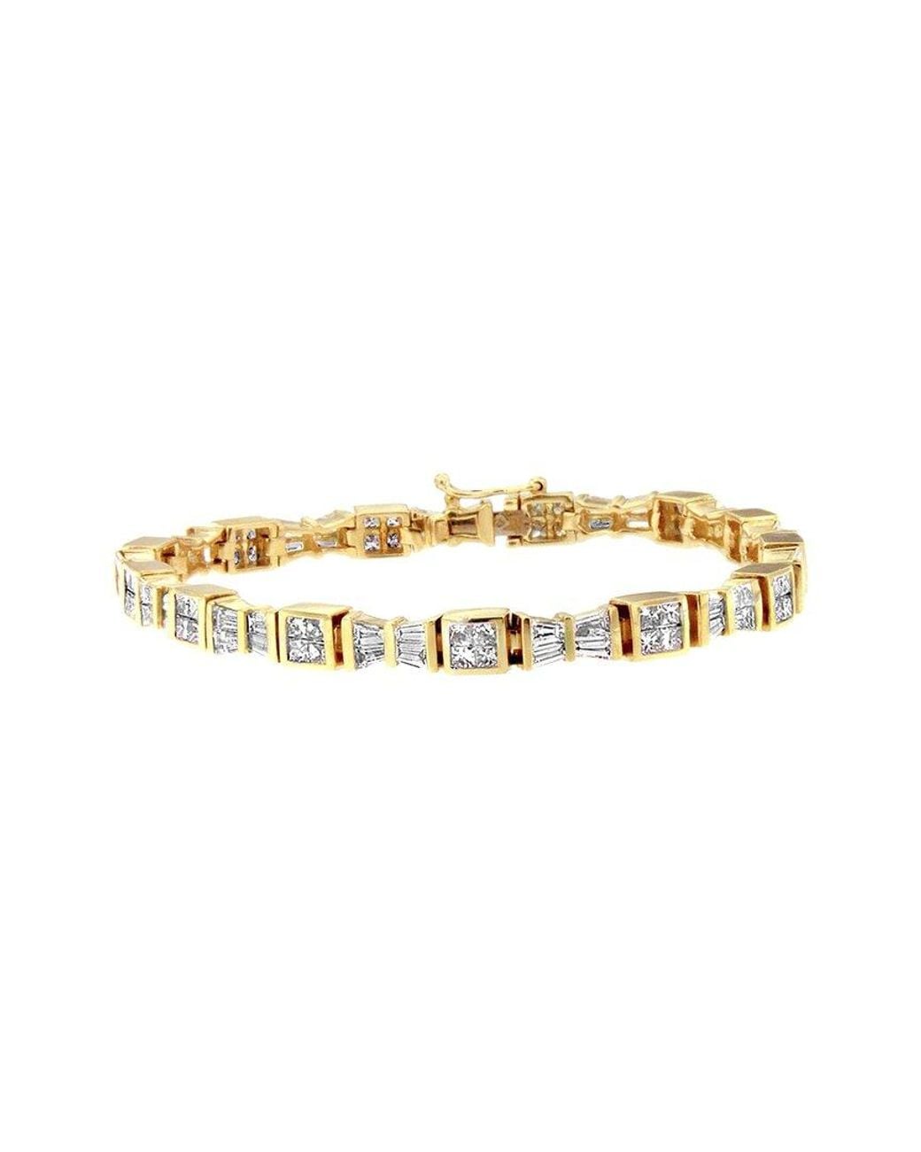 Haus of Brilliance Metallic 14K 5.88 Ct. Tw. Diamond Link Bracelet