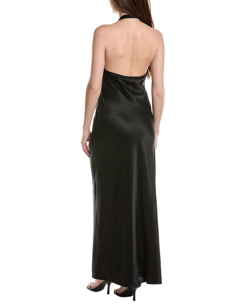 Helmut Lang Black Silk Maxi Dress