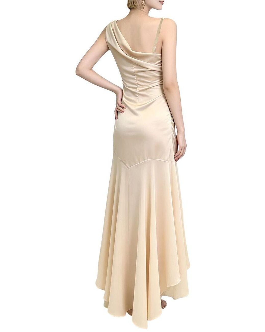 Linda Charm Natural Sleeveless Maxi Dress