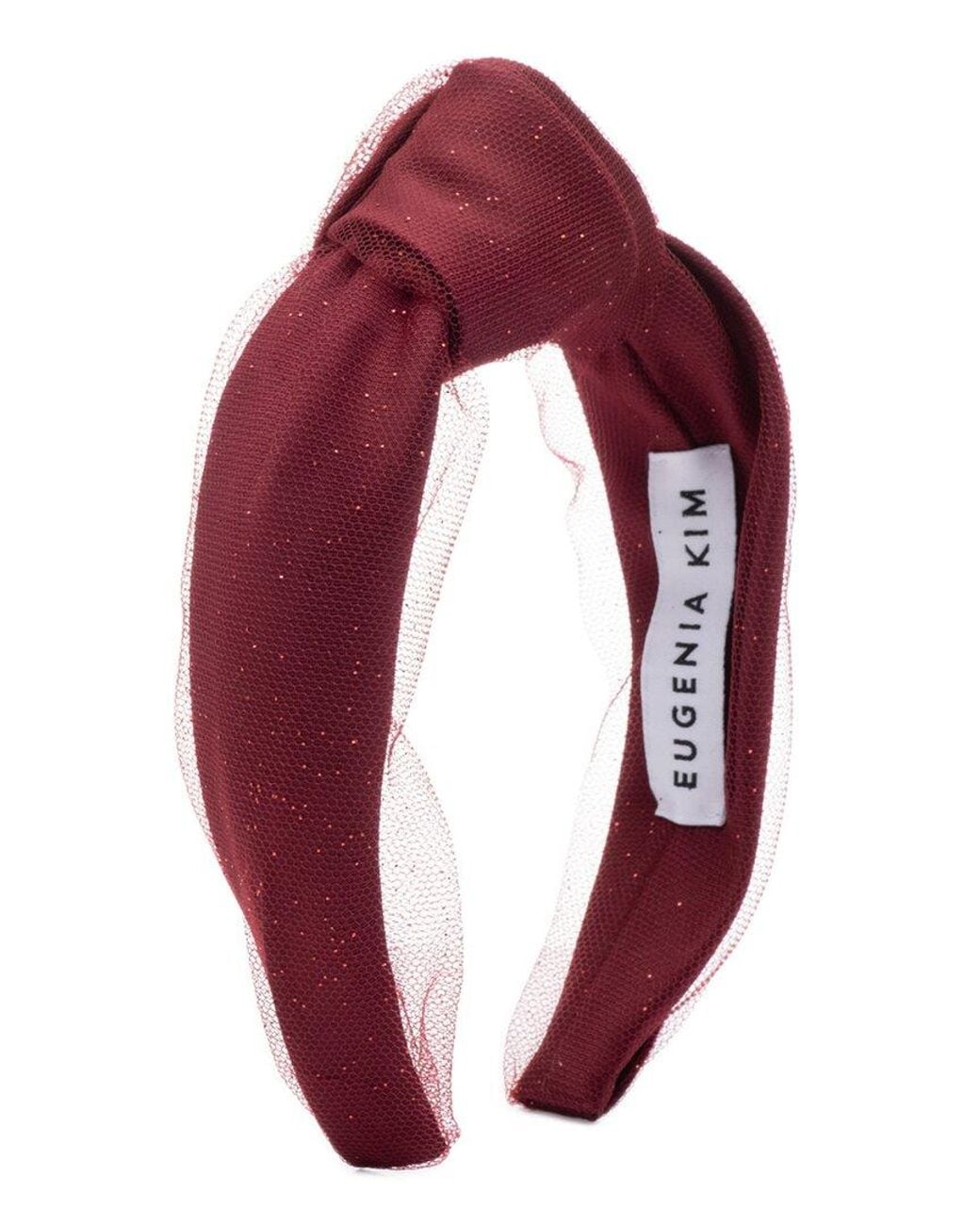 Eugenia Kim Red Karyn Sparkle Tulle Headband
