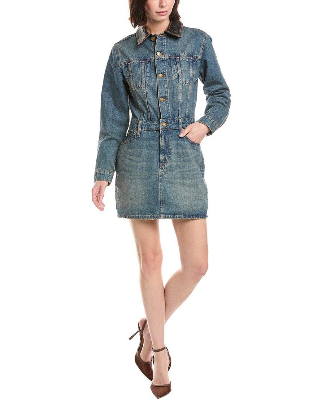 Jonathan Simkhai Blue Maxella Denim Jacket Mini Dress