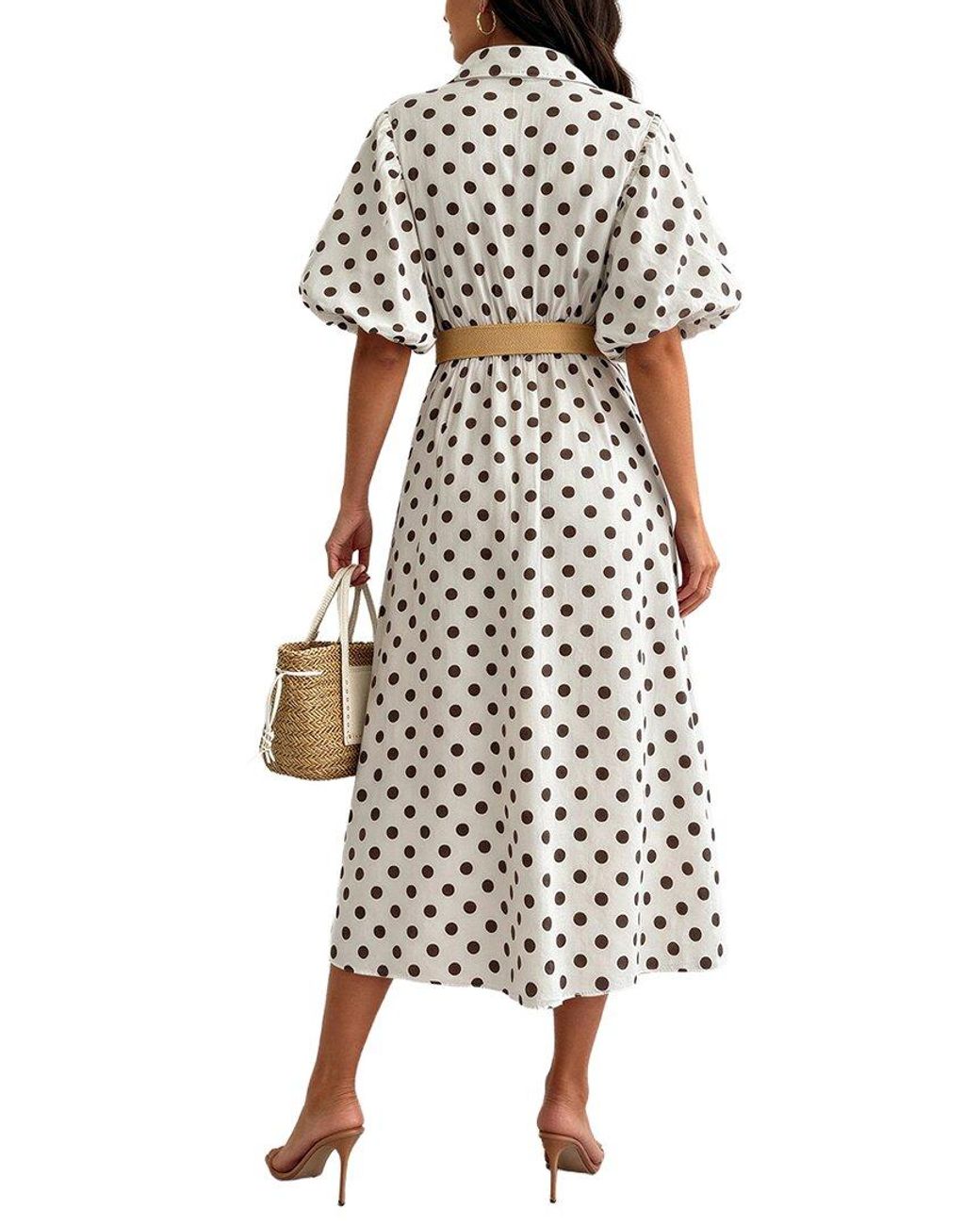 VERA DOLINI White Midi Dress