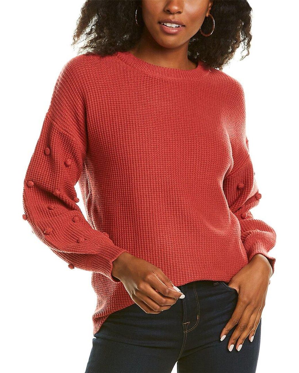 Waffle knit hotsell sweater with buttons