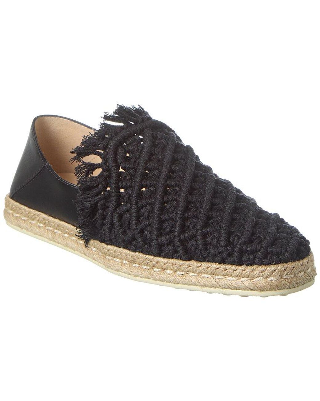 Tod's Blue Tods Gommino Crochet & Leather Loafer