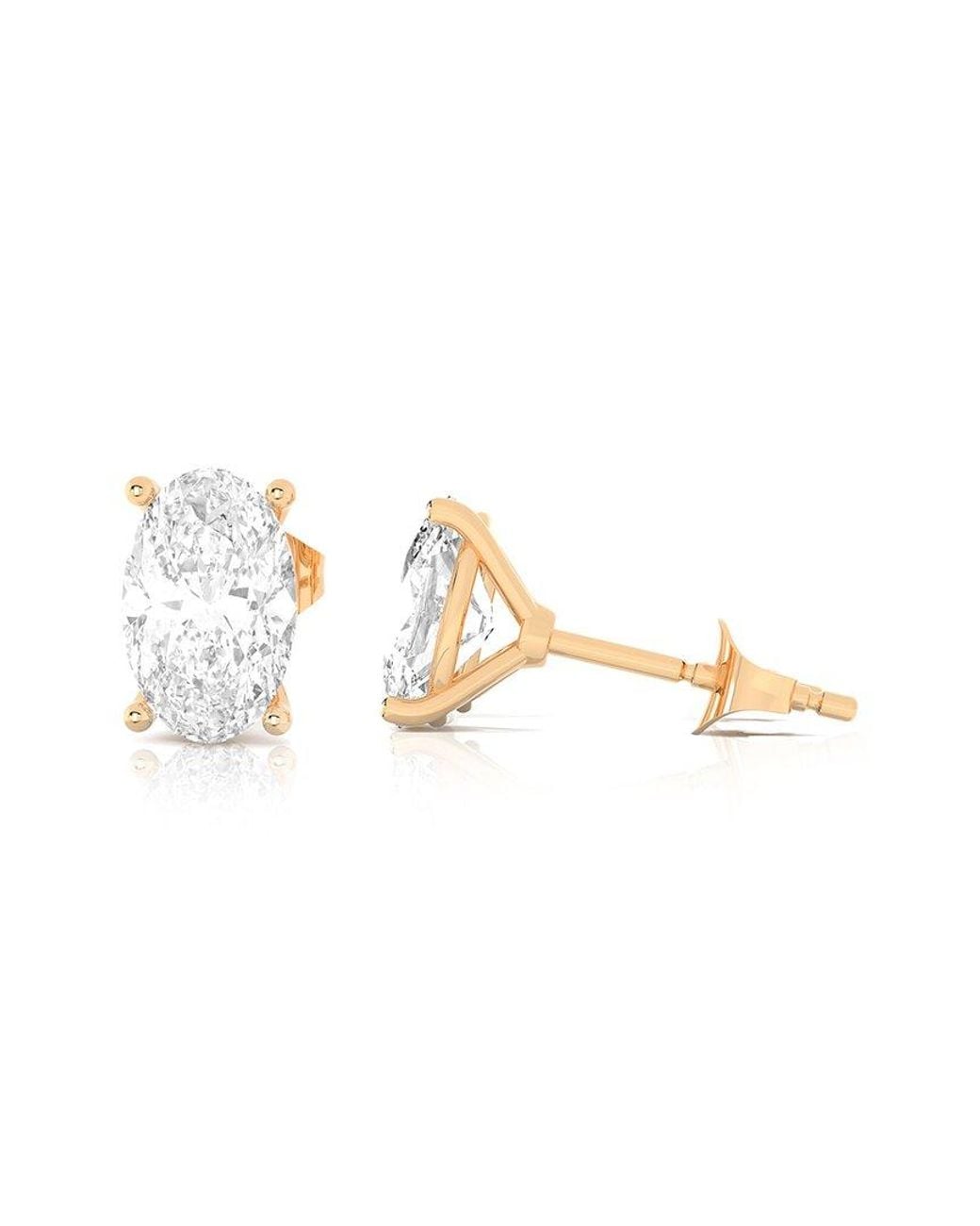 Amairah Metallic 14K Rose 2.00 Ct. Tw. Lab-Grown Diamond Stud Earrings