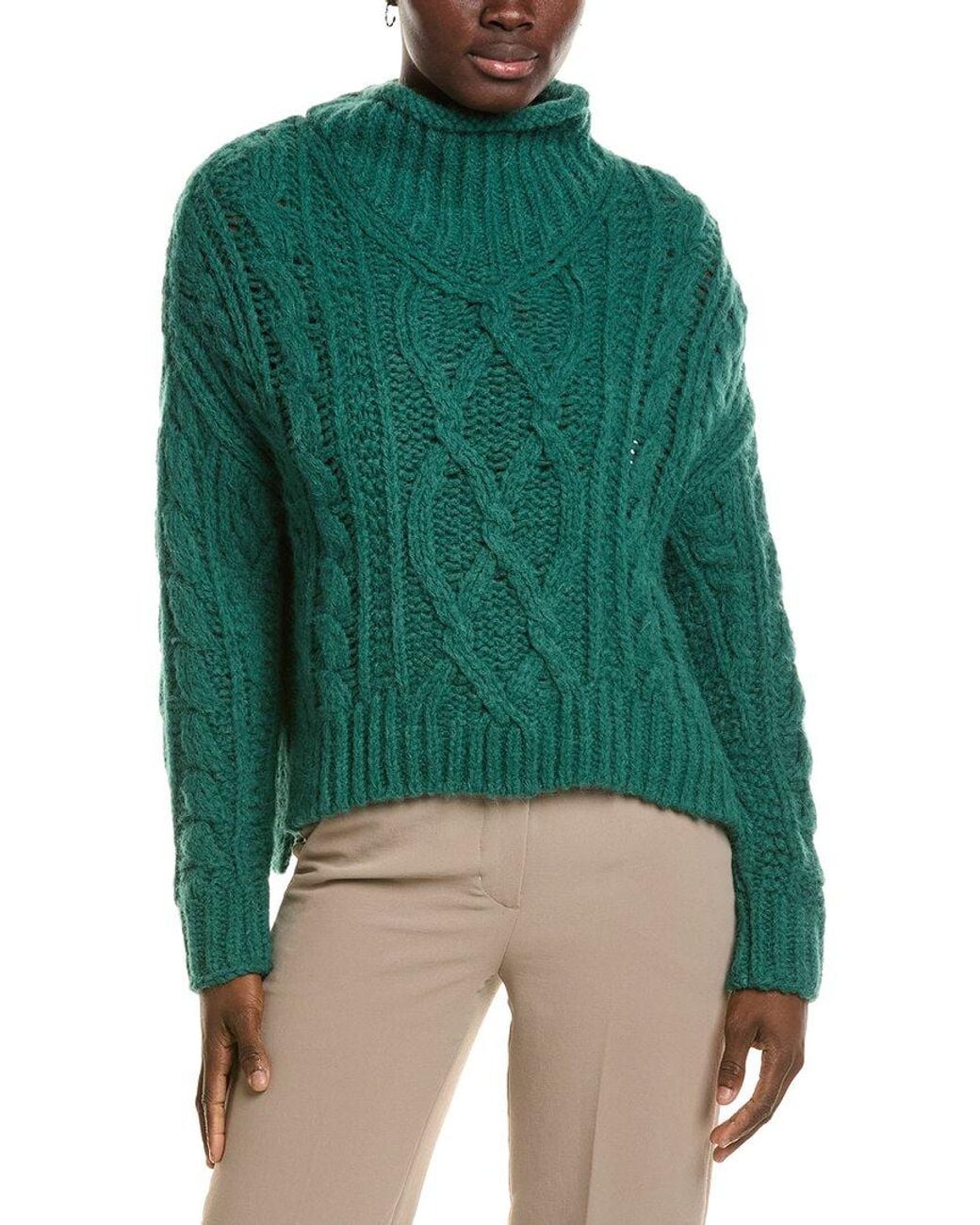 Marc Cain Green Wool & Alpaca-Blend Sweater