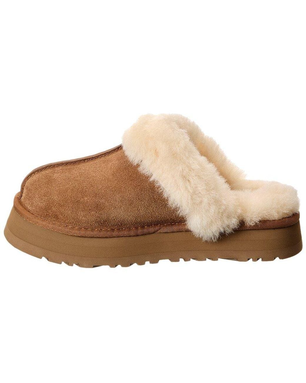Ugg Brown Disquette Suede & Shearling Slipper