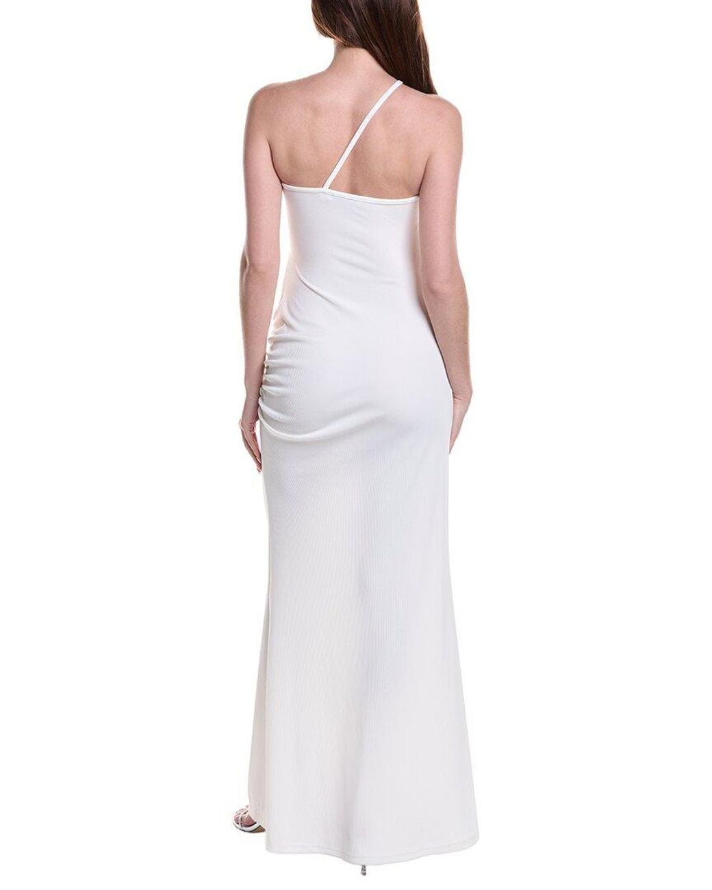 Christopher Esber White Crystal Pin Cutaway Cami Dress