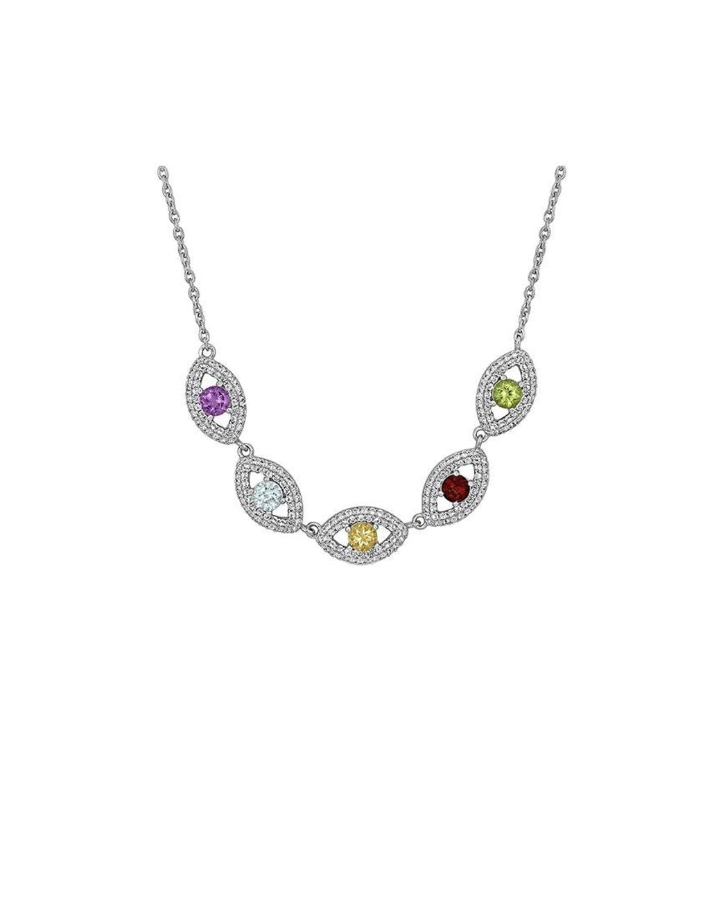 Rina Limor Metallic 3.93 Ct. Tw. Gemstone Necklace