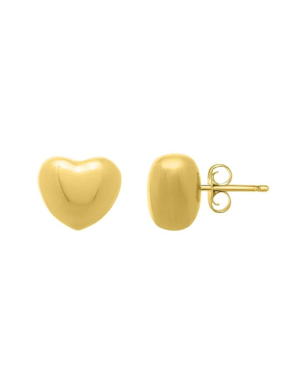 Italian Gold Over Silver Metallic 14K Studs