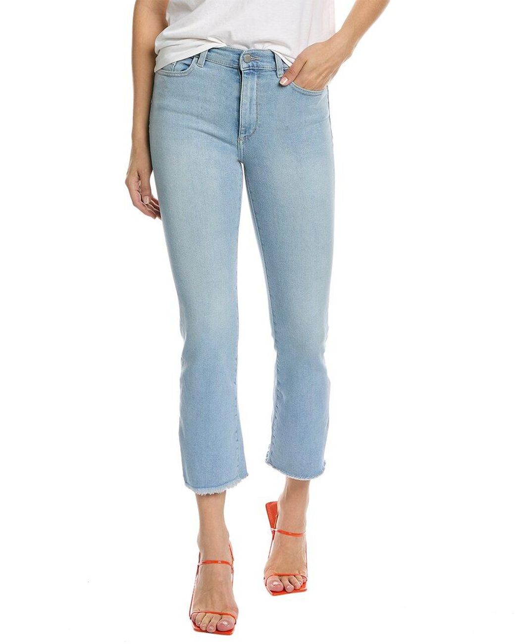 DL1961 Blue Bridget Boot High-Rise Instasculpt Baby Raw Ankle Cut Jean