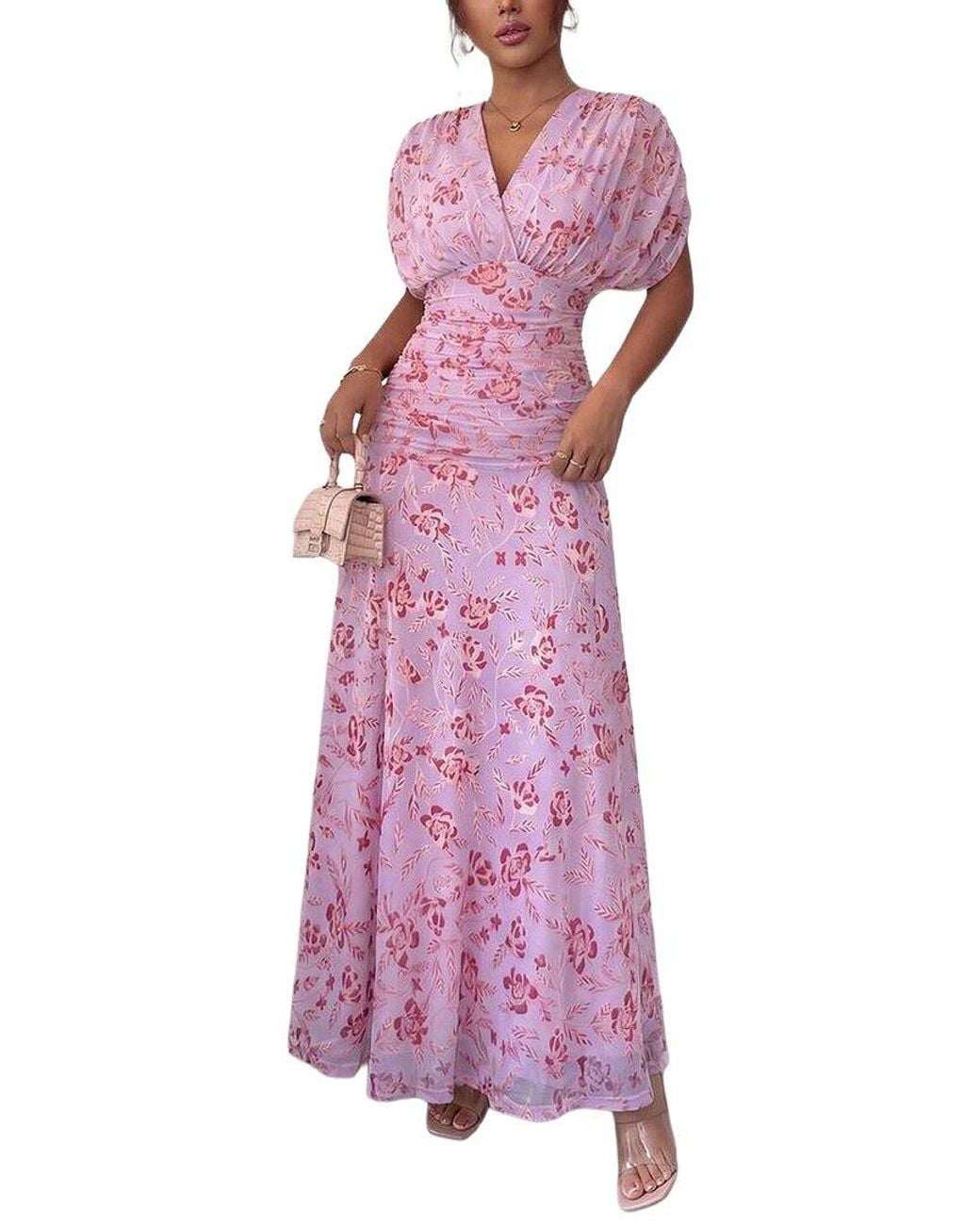 XIRELLI Purple Print Maxi Dress