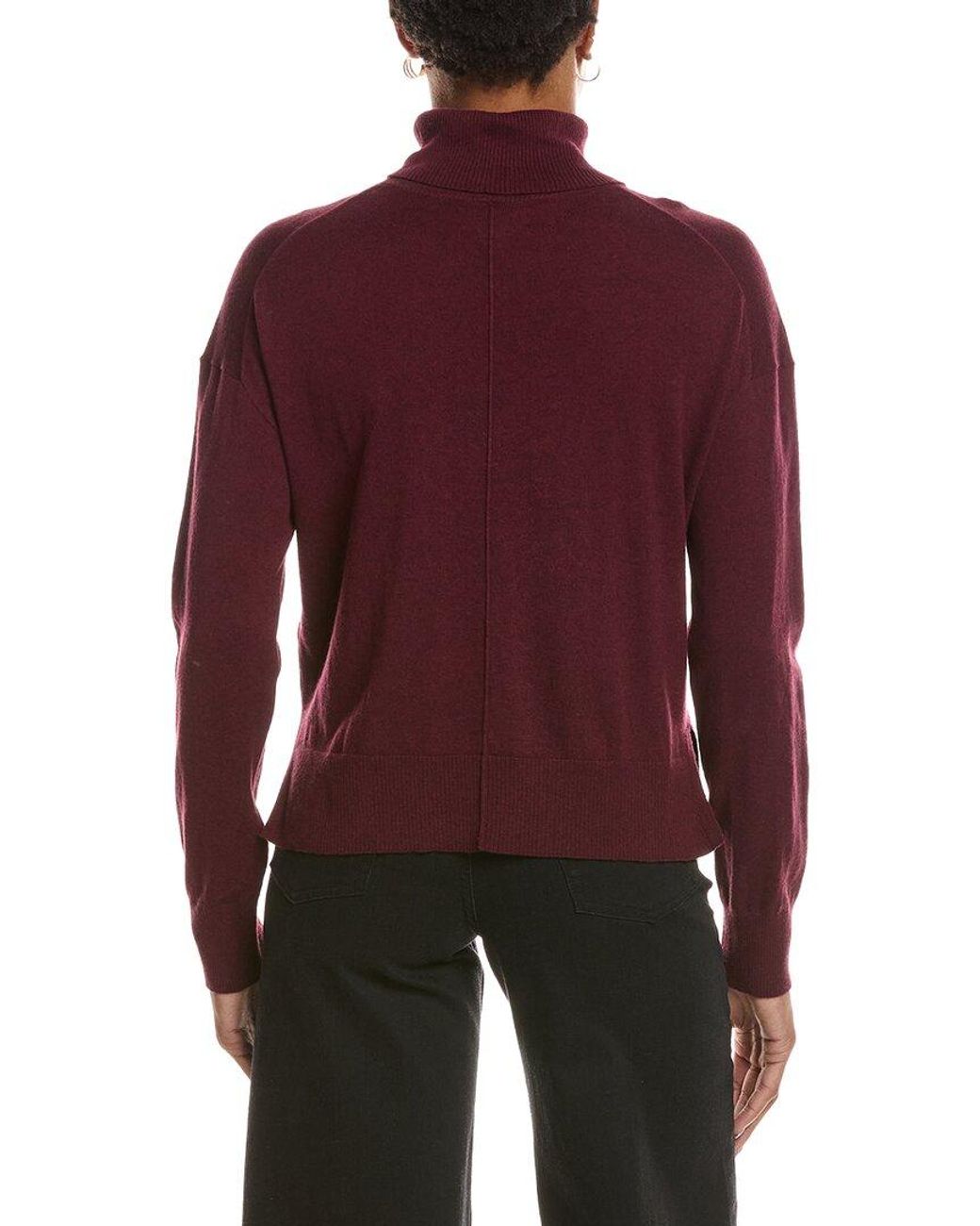 Velvet By Graham & Spencer Purple Libra Lux Cashmere-Blend Sweater