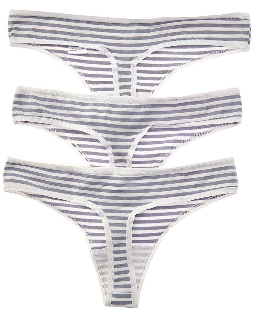Calvin Klein White 3Pk Form Thong