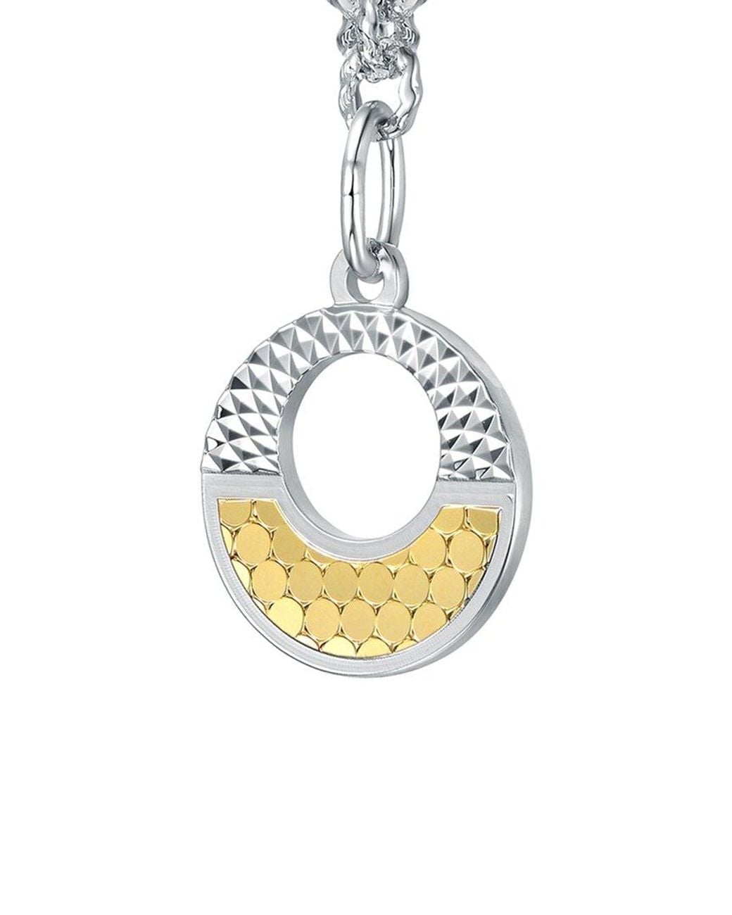 Rachel Glauber Metallic Cz Chain Necklace