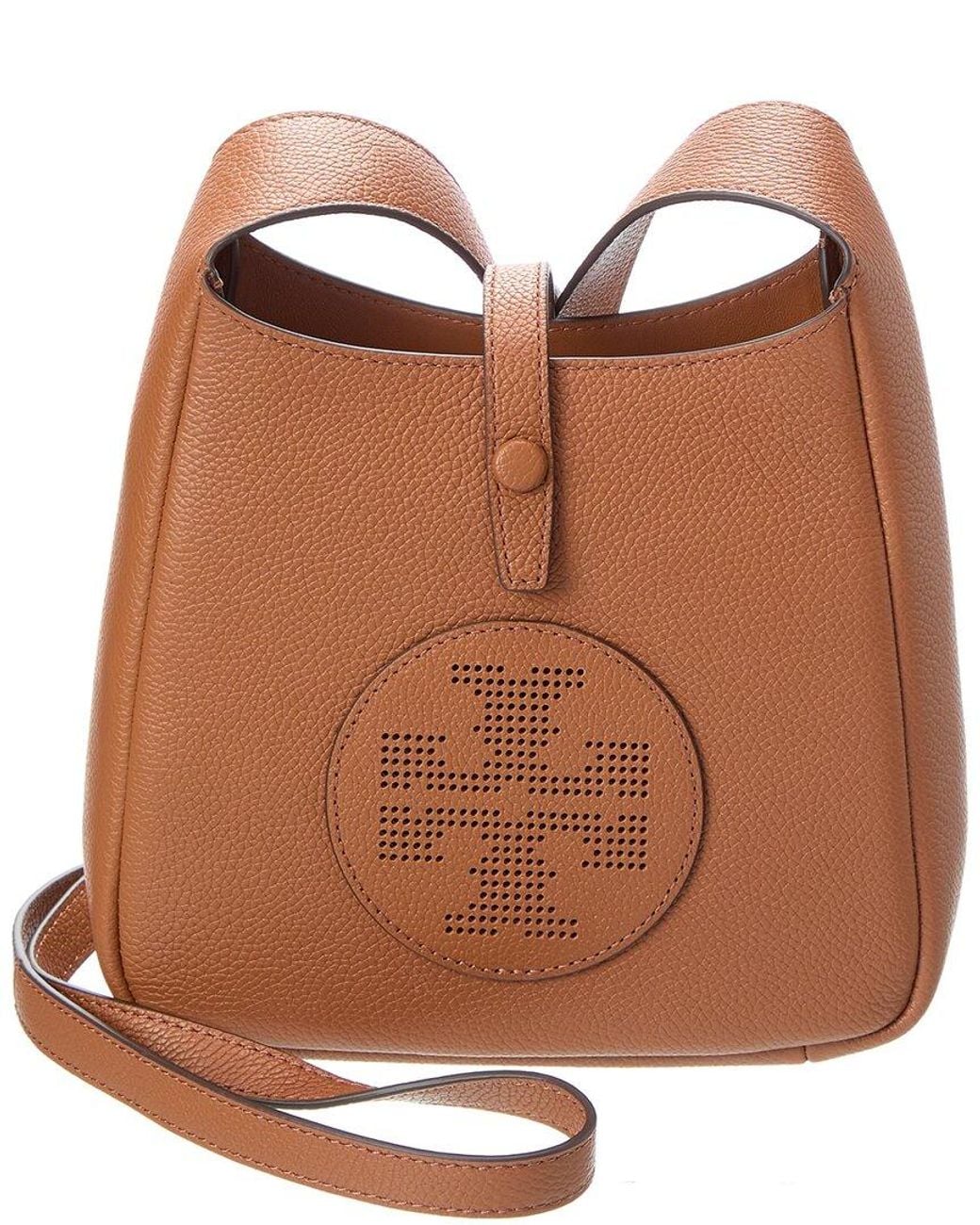 Tory Burch Brown Miller Swing Leather Crossbody