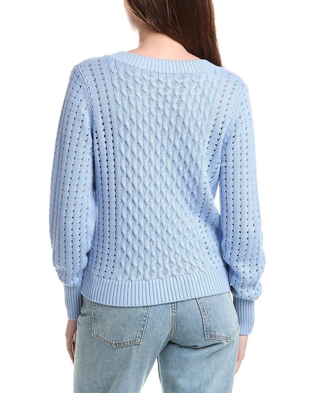 Isla Blue Eva Cable Knit Sweater