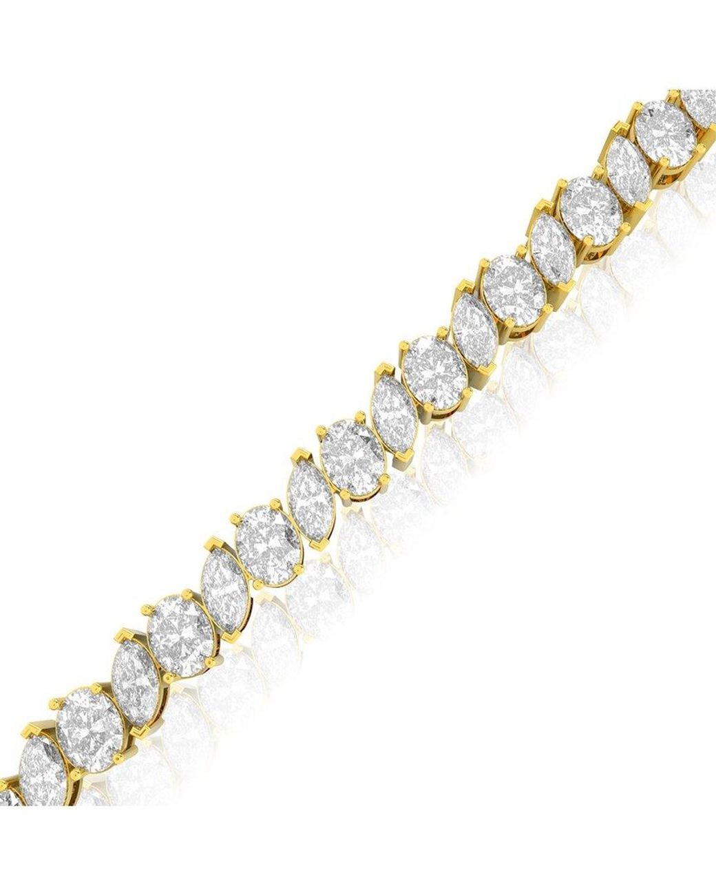 Amairah Metallic 14K 10.00 Ct. Tw. Lab-Grown Diamond Tennis Bracelet