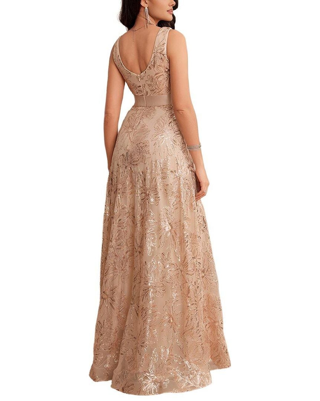 Vincent Brown Embroidered Maxi Dress