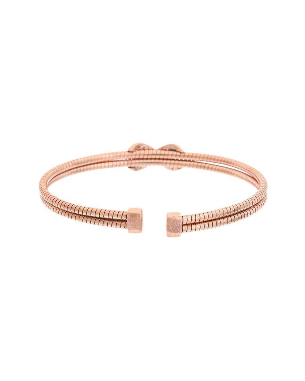 Meshmerise White 18K Over 0.15 Ct. Tw. Diamond Bangle Bracelet