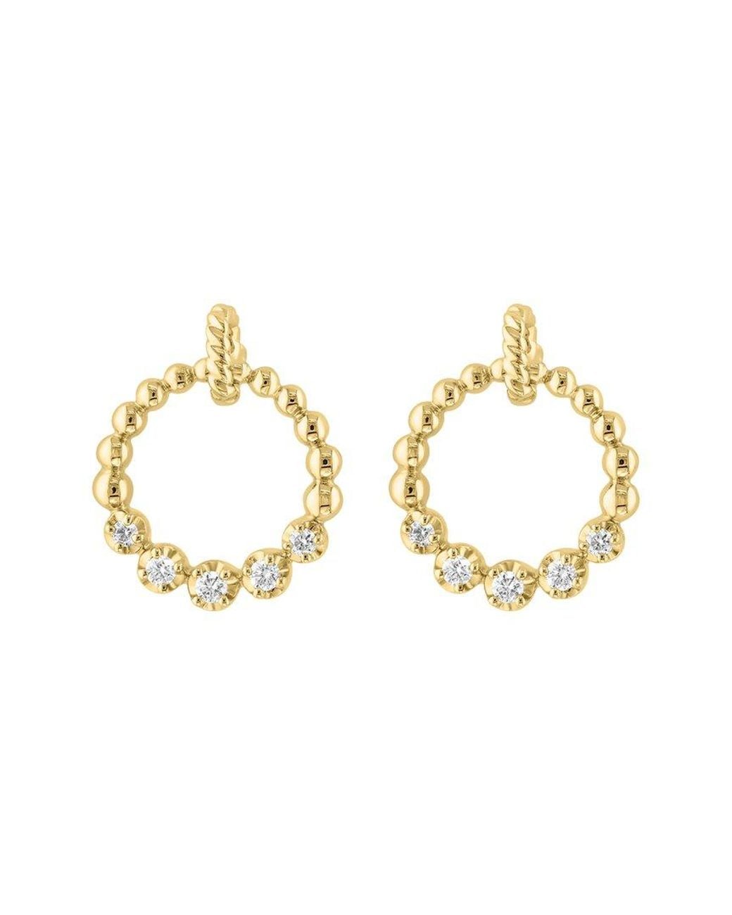 Effy Fine Jewelry Metallic 14K 0.25 Ct. Tw. Diamond Earrings