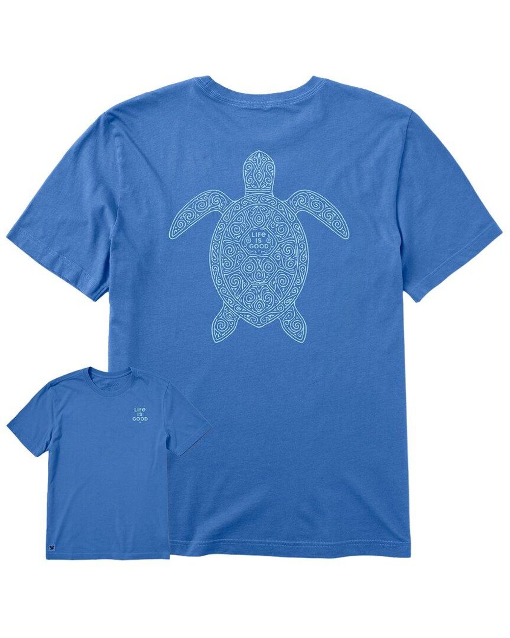 Life Is Good. Blue Crusher T-Shirt for men