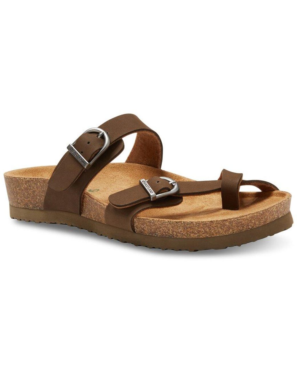 Eastland Tiogo Leather Sandal in Brown Lyst