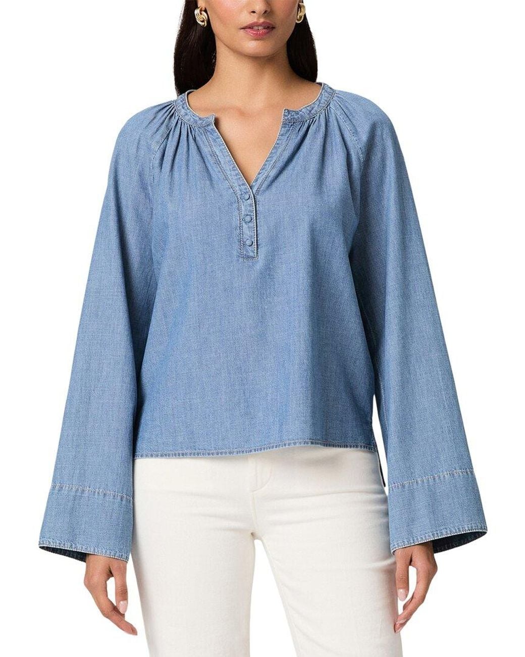 PAIGE Blue Remi Shirt