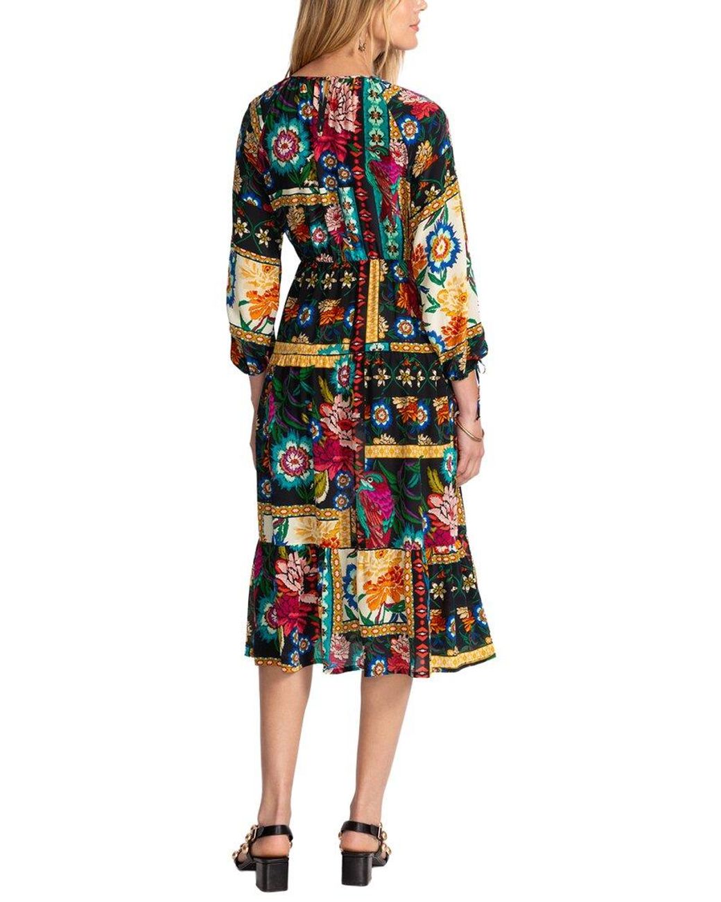 Johnny Was White Brona Silk Dress