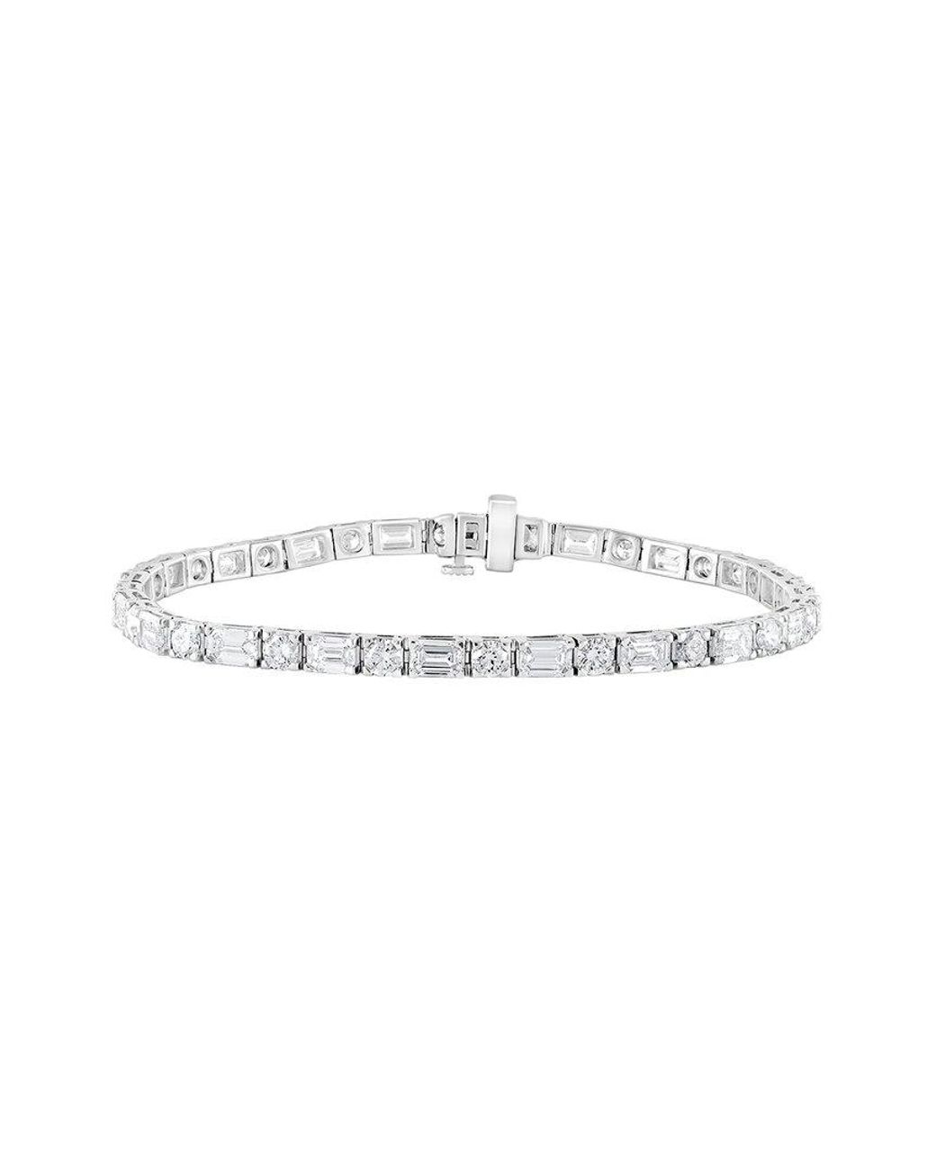 Lab Grown Diamonds White 14K 9.60 Ct. Tw. Lab-Grown Diamond Fashion Bracelet