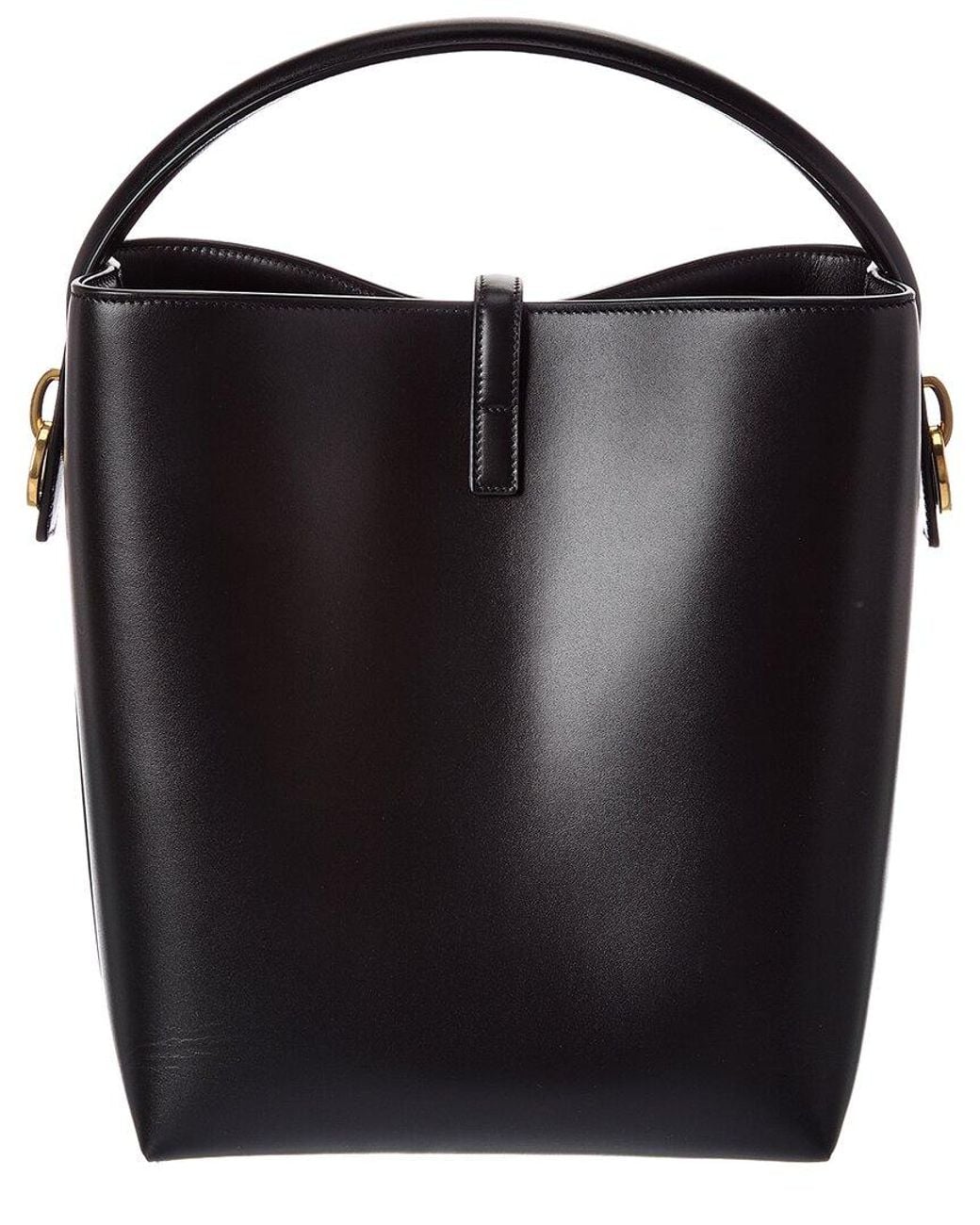 Saint Laurent Black Leather Bucket Bag
