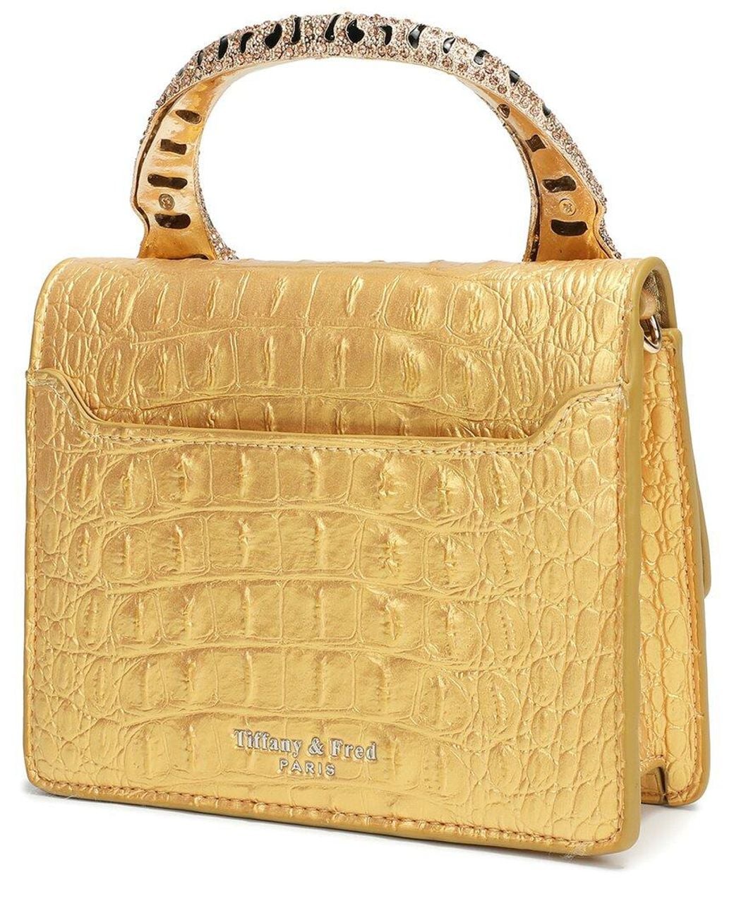 Tiffany & Fred Paris Metallic Leather Shoulder Bag