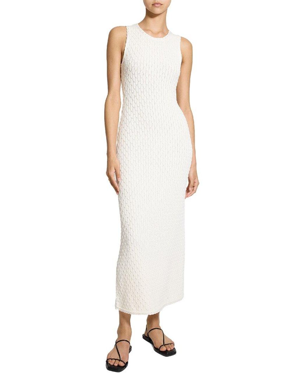 Theory White Textured Dress