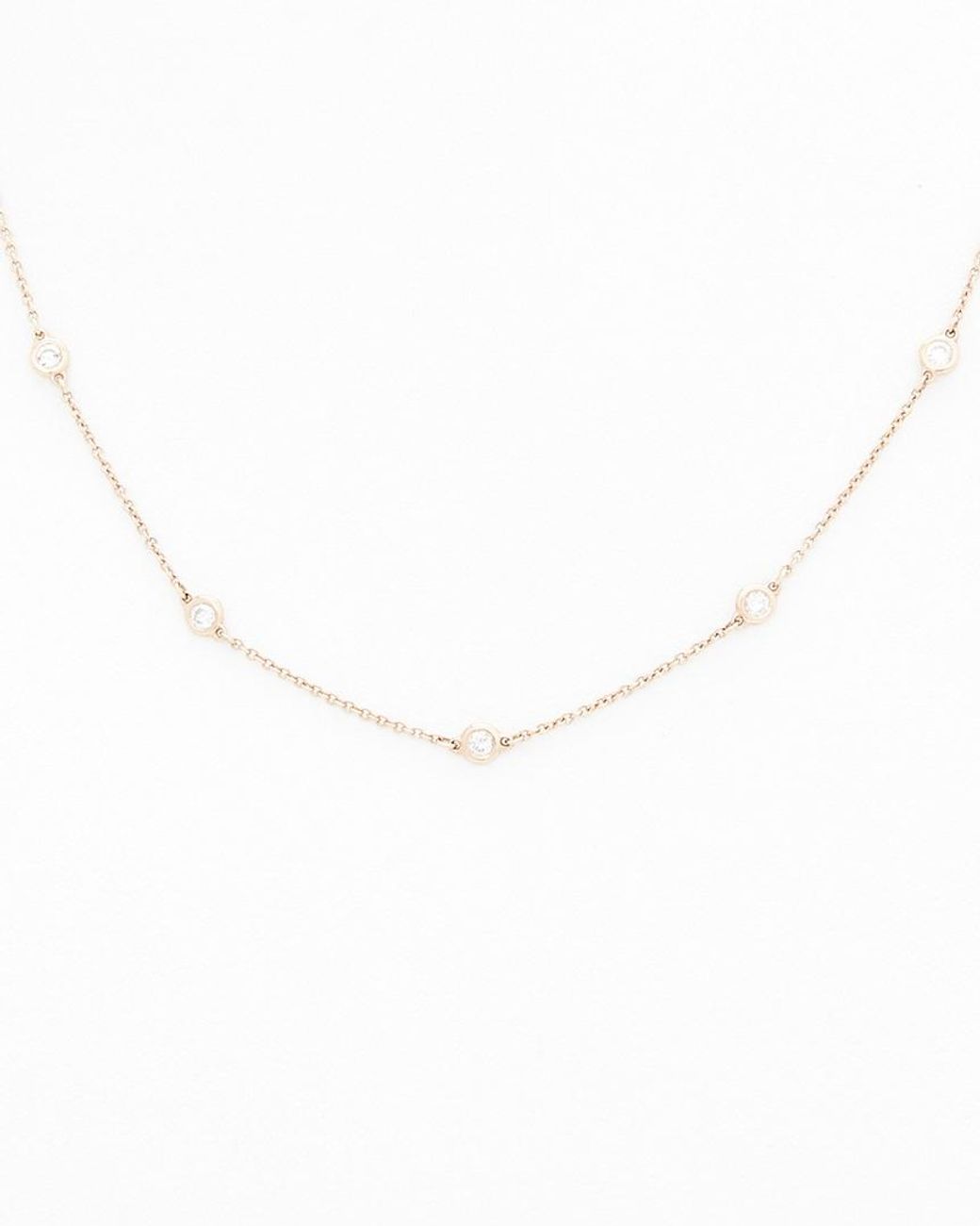 Diana M White Fine Jewelry 14k Rose Gold 0.40 Ct. Tw. Diamond Necklace