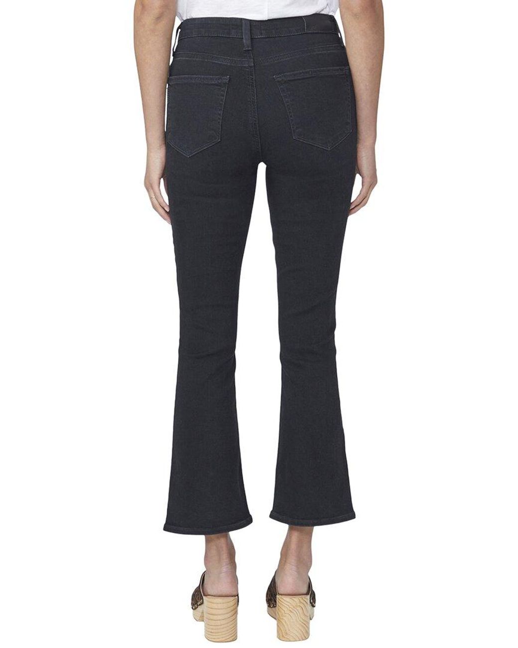 PAIGE Blue Colette Black Caviar Crop Flare Jean