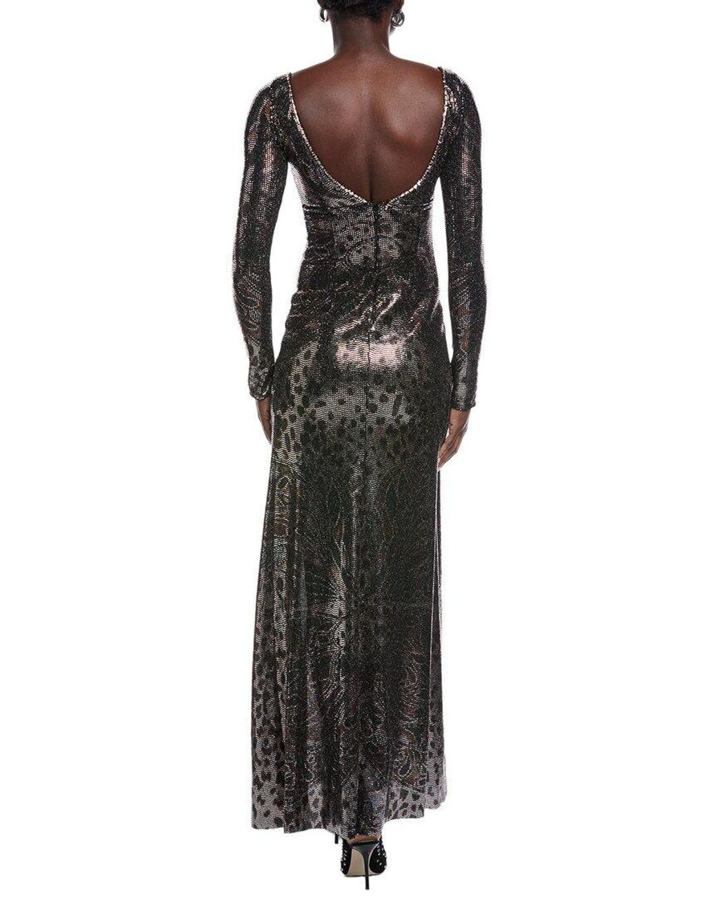 Etro Metallic Sequin Maxi Dress