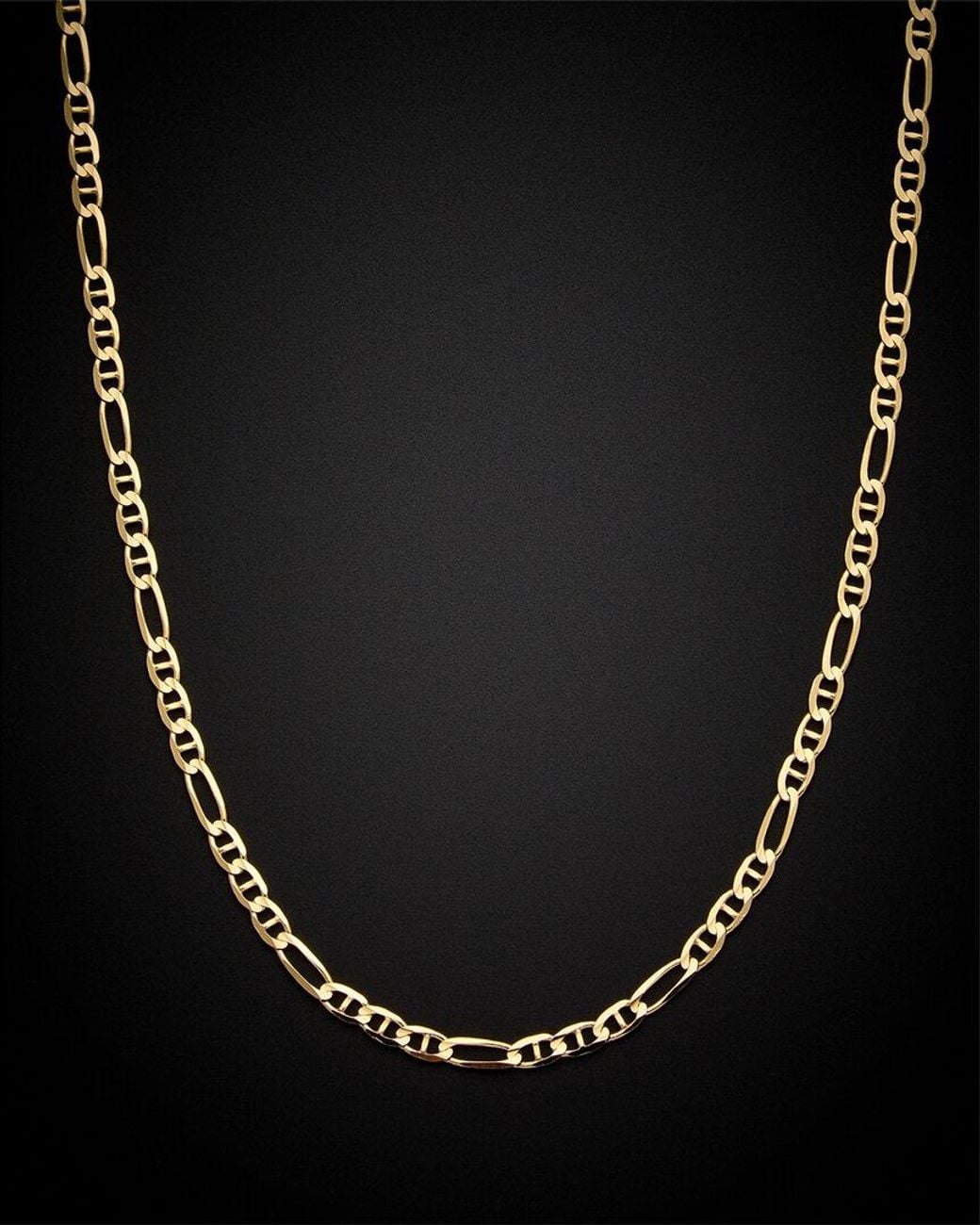 Italian Gold Black 14K Ficonucci Link Necklace