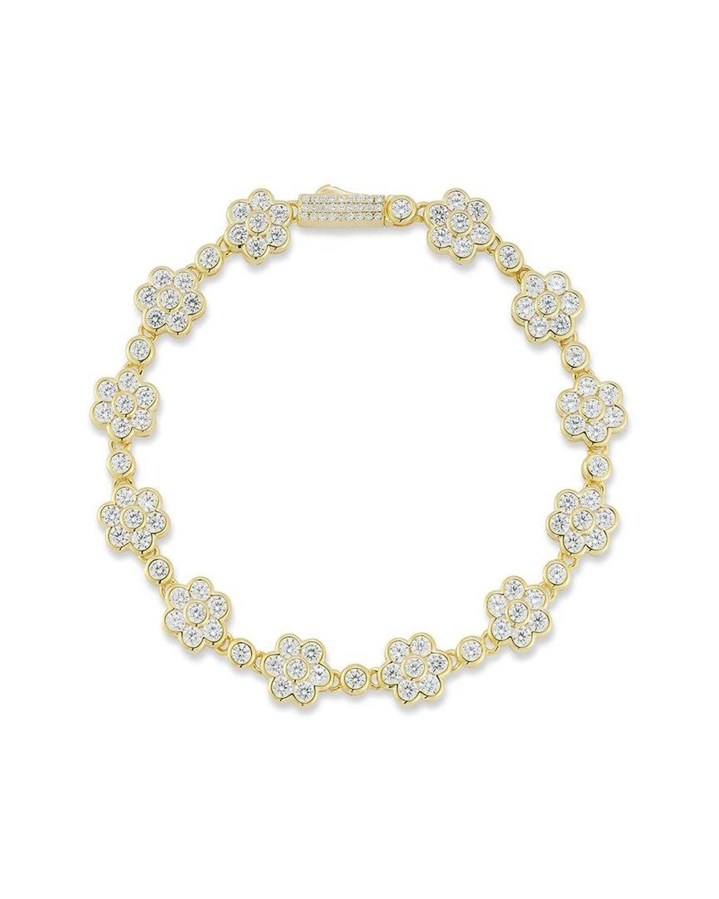 Glaze Jewelry Metallic 14K Over Cz Bracelet