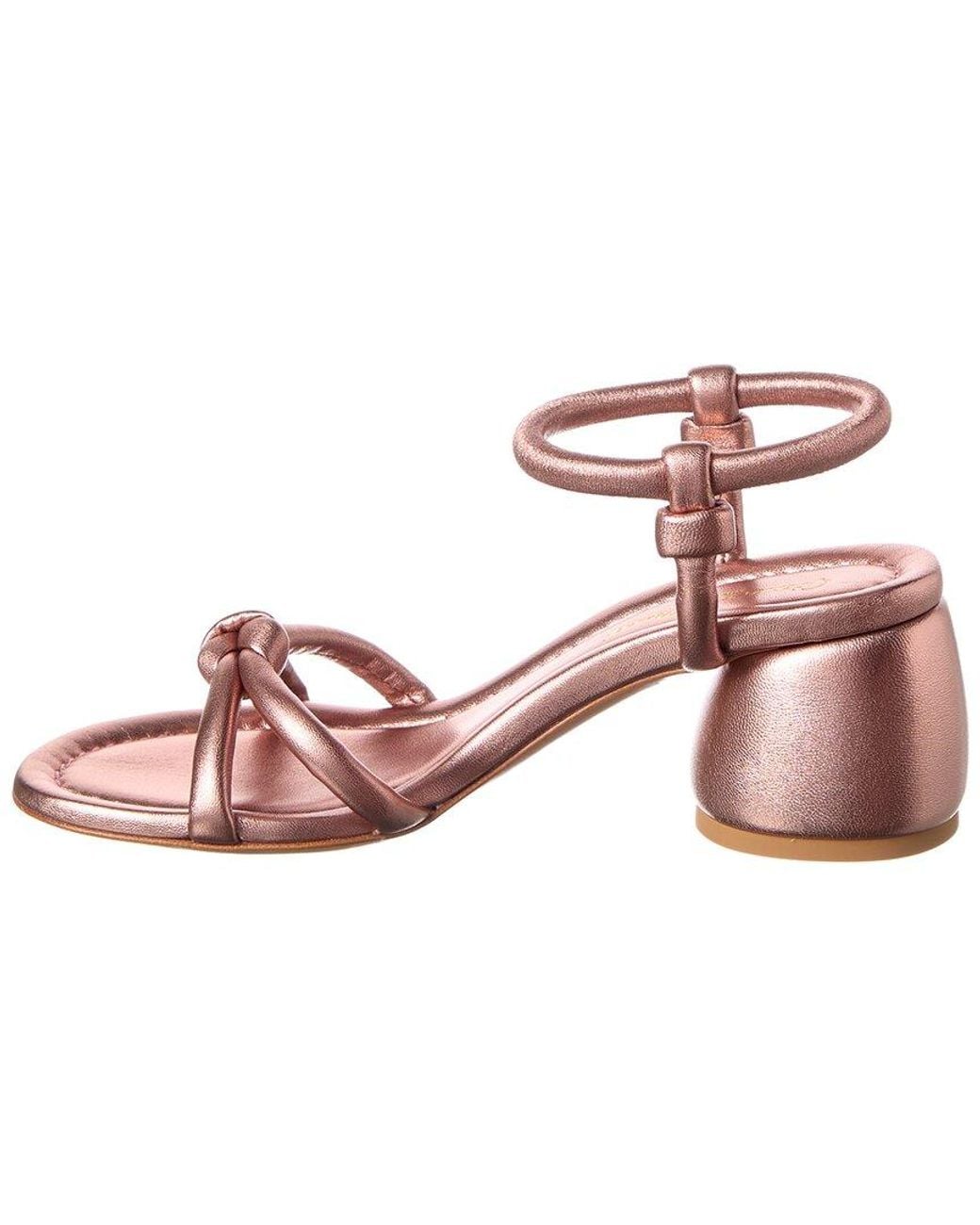 Gianvito Rossi Pink Cassis 55 Leather Sandal