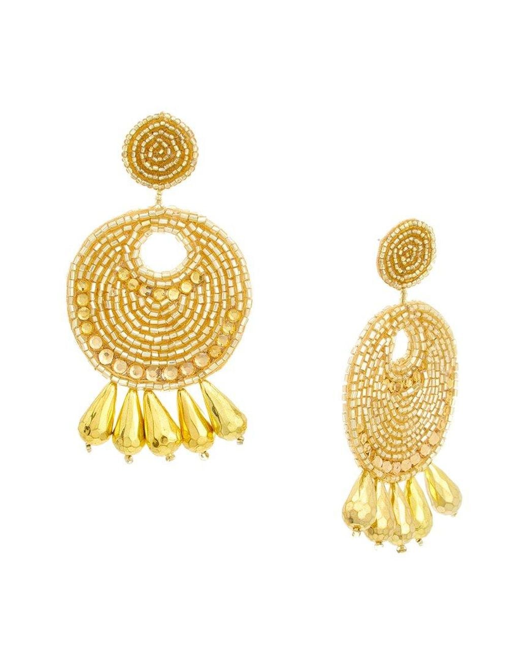 Kenneth Jay Lane Metallic Dangle Earrings