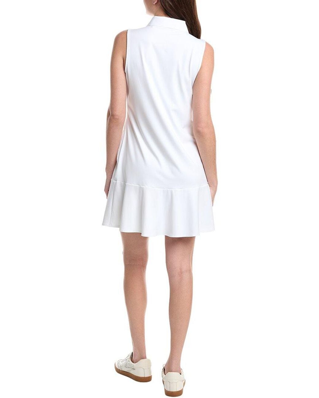 Tommy Bahama White Abby Interlock Flounce Mini Dress